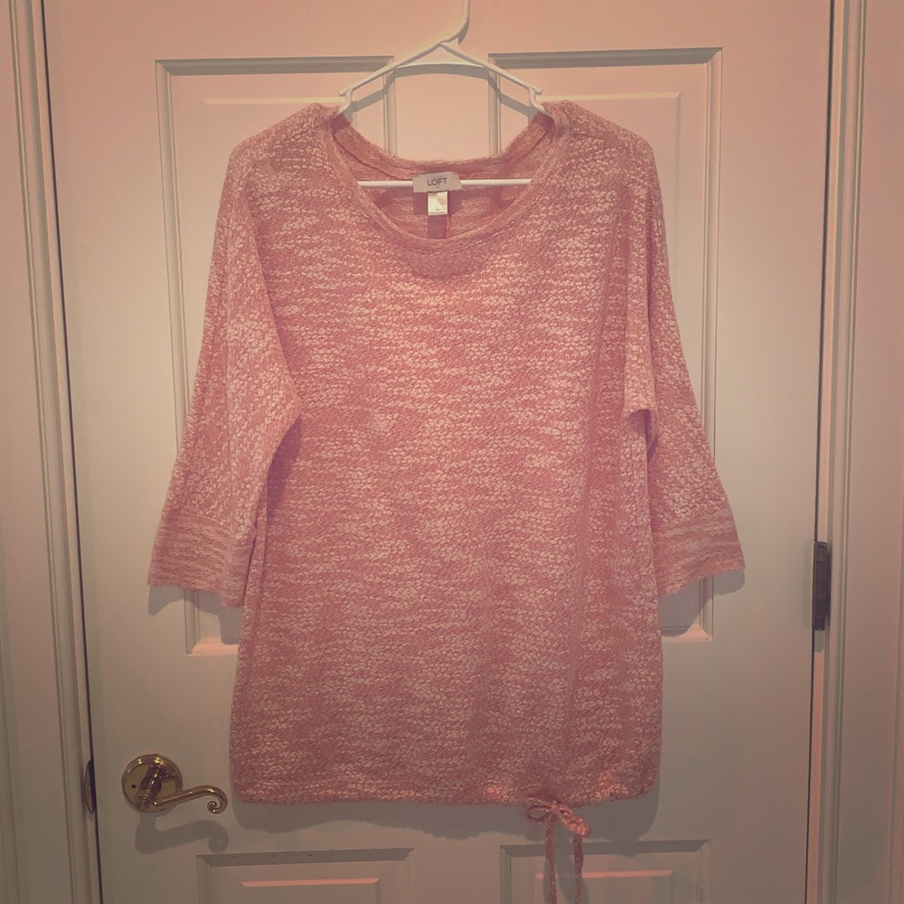 LOFT- peachy pink sweater medium